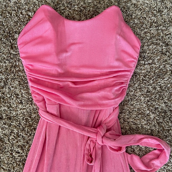 Pink slinky jumper with belt - Picture 3 of 8